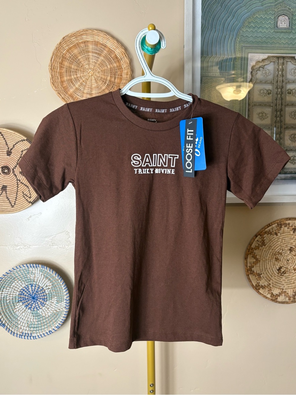 Eighty Eight Brown Short-Sleeve Tee with White Logo